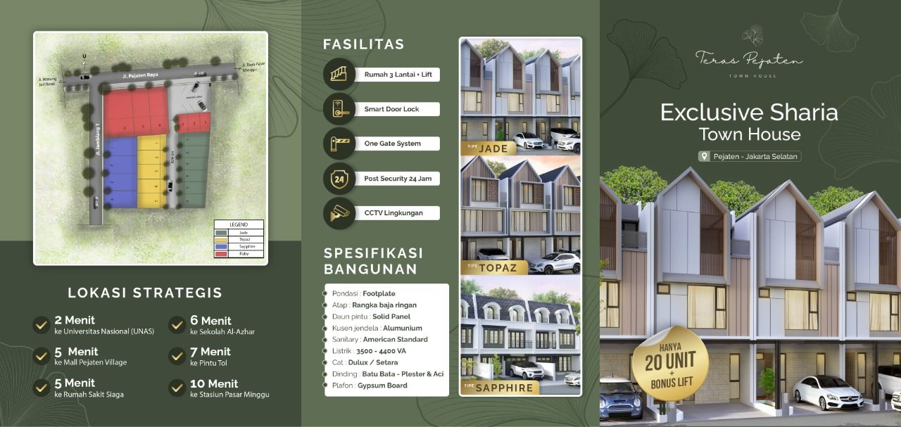 Ruko dan Hunian 2 Lantai di Pejaten Selatan Jakarta